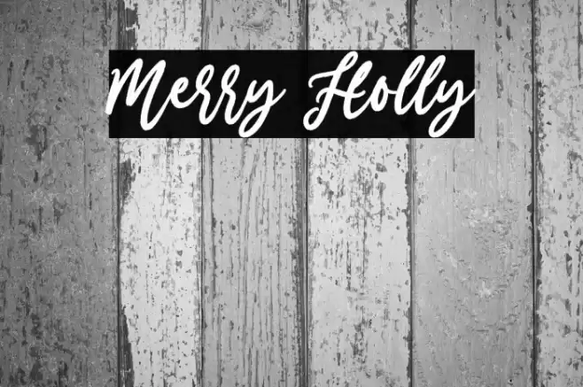 Merry Holly Font examples