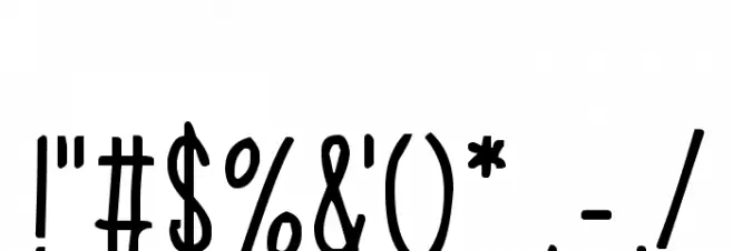 Merry Integrity Font OTHER CHARS