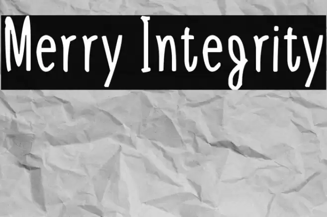 Merry Integrity Font examples