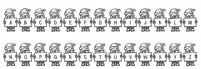 Merry Santa Letters 字体 大写