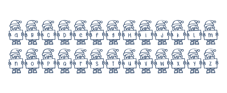 Merry Santa Letters Lowercase
