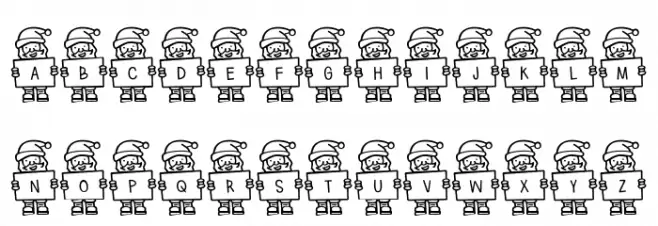 Merry Santa Letters Fuentes MAYÚSCULAS
