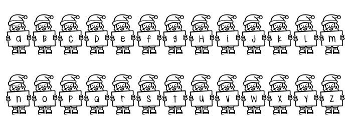 Merry Santa Letters Font LOWERCASE