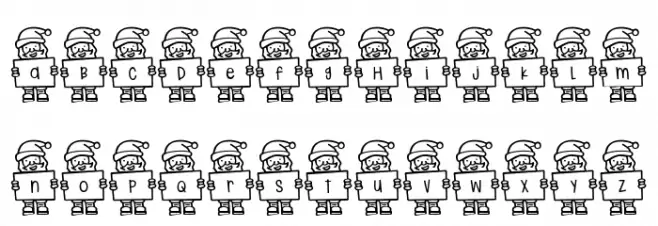 Merry Santa Letters फ़ॉन्ट लोअरकेस