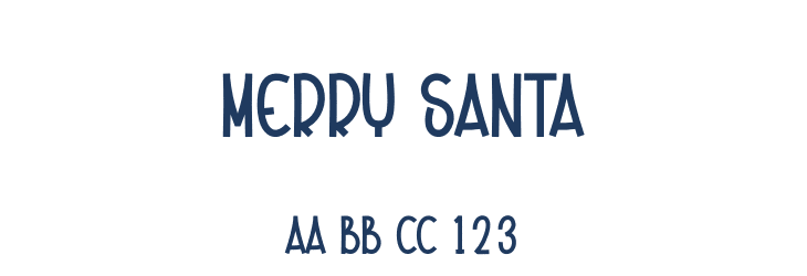 Merry Santa Font Preview