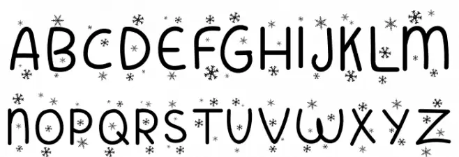 Merry Sugar Snow フォント 大文字