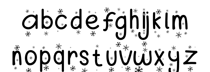 Merry Sugar Snow Font LOWERCASE
