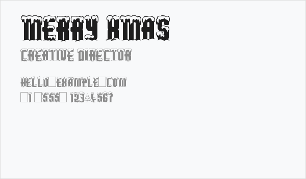 Merry Xmas Business Card