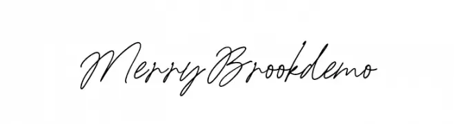 MerryBrookdemo  Frei Schriftart Herunterladen