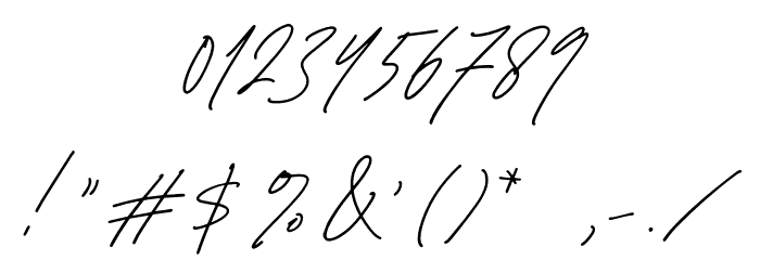 MerryBrookdemo Font OTHER CHARS