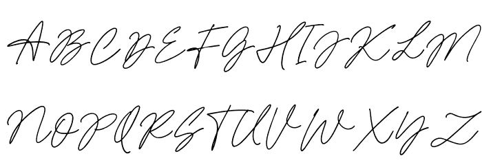 MerryBrookdemo Font UPPERCASE
