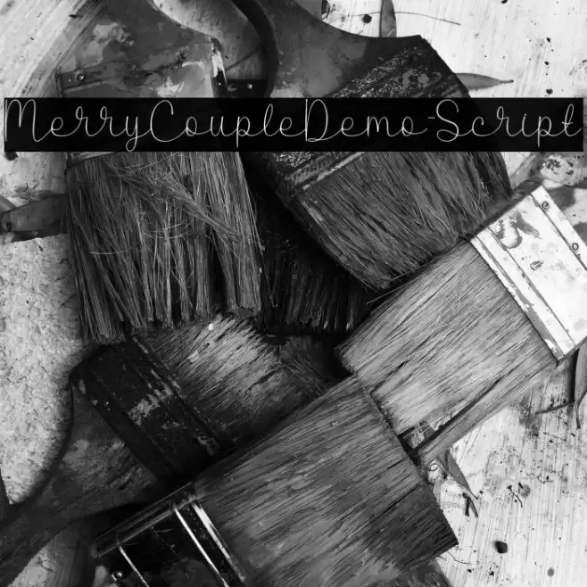 MerryCoupleDemo-Script Schriftart examples