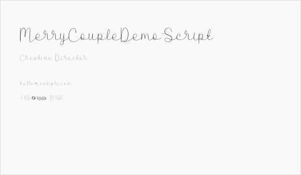 MerryCoupleDemo-Script Business Card