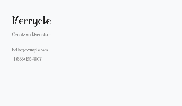 Merrycle Business Card
