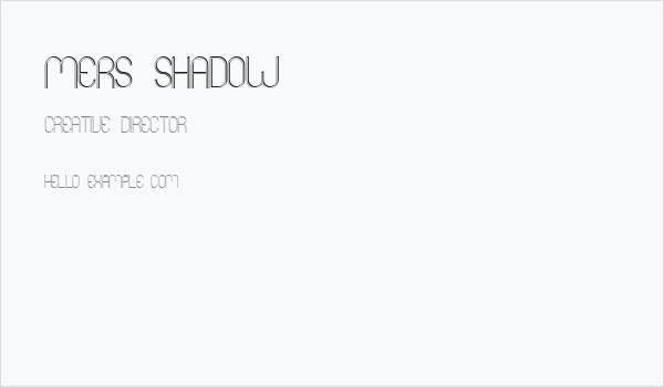 Mers Shadow Business Card