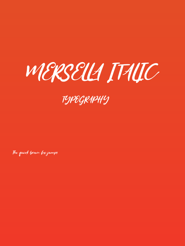 Mersella Italic Poster