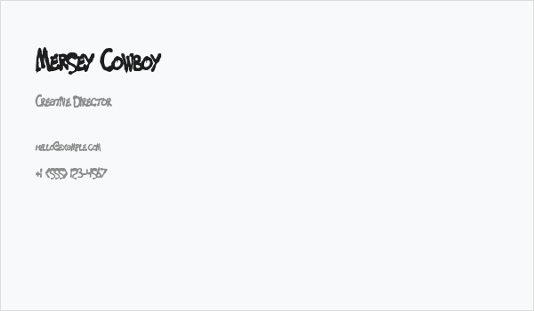 Mersey Cowboy Business Card