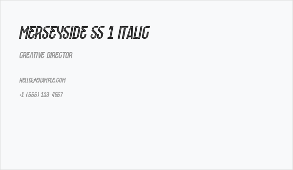 Merseyside SS 1 Italic Business Card