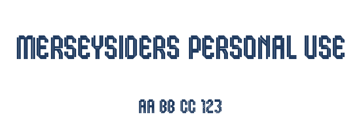 Merseysiders Personal Use Font Preview