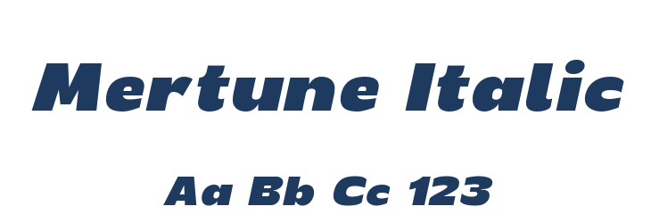Mertune Italic Font Preview
