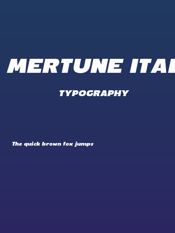 Mertune Italic Poster