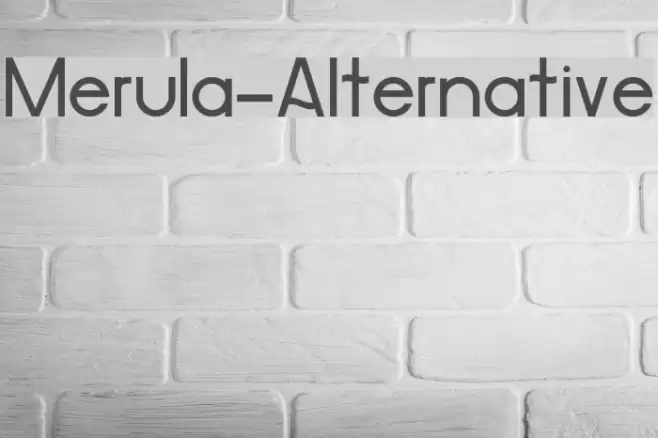 Merula-Alternative Font examples