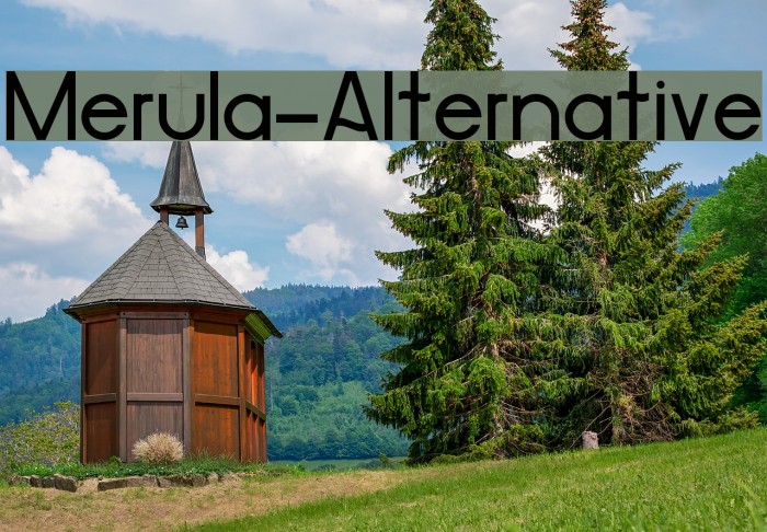 Merula-Alternative Font examples