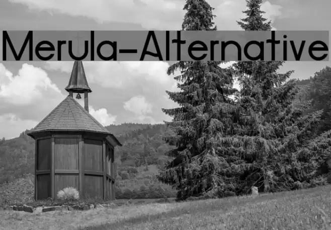 Merula-Alternative Font examples