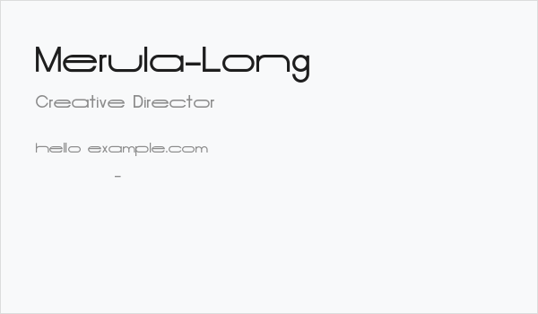 Merula-Long Business Card