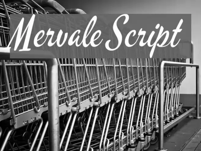 Mervale Script Font examples