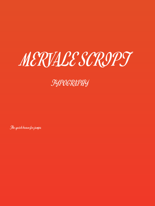 Mervale Script Poster