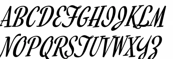 MervaleScript-Regular Caratteri MAIUSCOLE