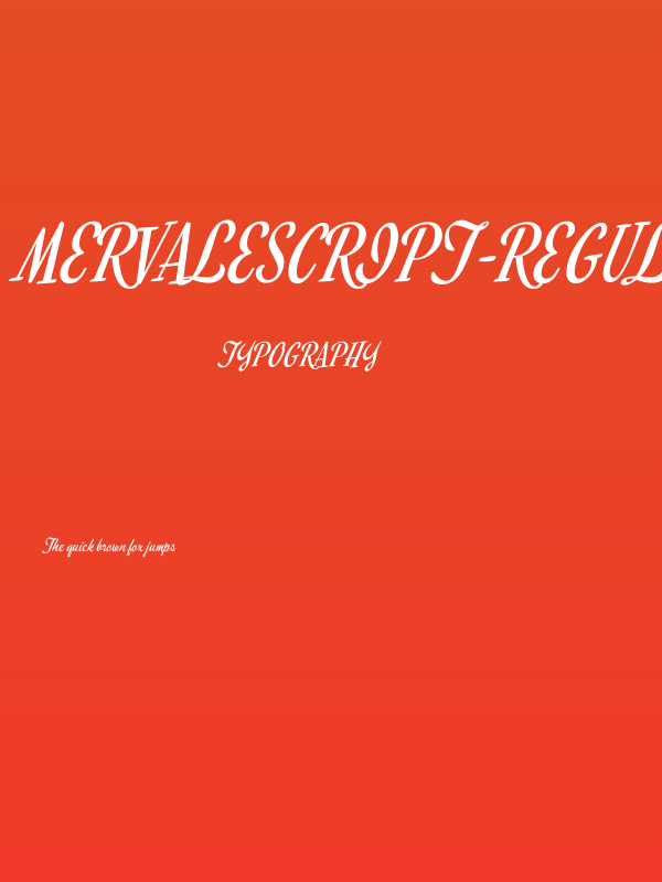 MervaleScript-Regular Poster