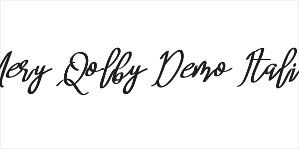 Mery Qolby Demo Italic Logo