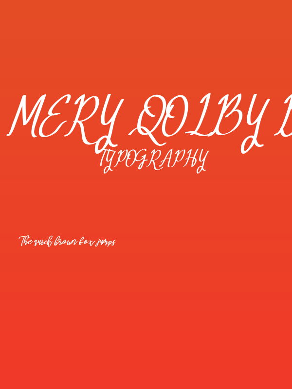 Mery Qolby Demo Italic Poster