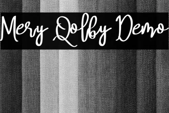 Mery Qolby Demo Font examples