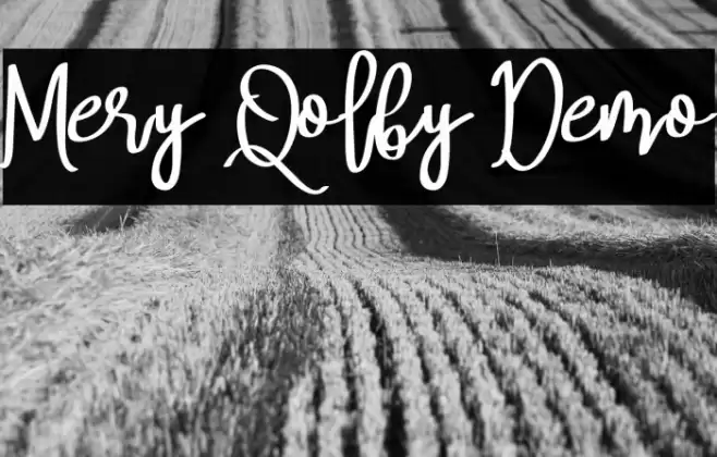 Mery Qolby Demo Font examples