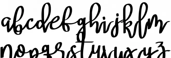 Mery Qolby Demo Schriftart Kleinbuchstaben
