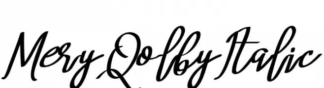 Mery Qolby Italic  Frei Schriftart Herunterladen