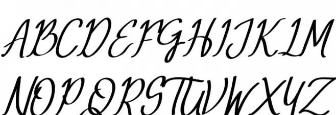 Mery Qolby Italic Schriftart Groß