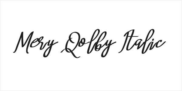 Mery Qolby Italic Logo