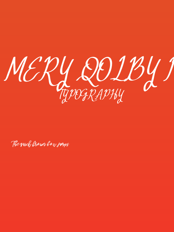 Mery Qolby Italic Poster