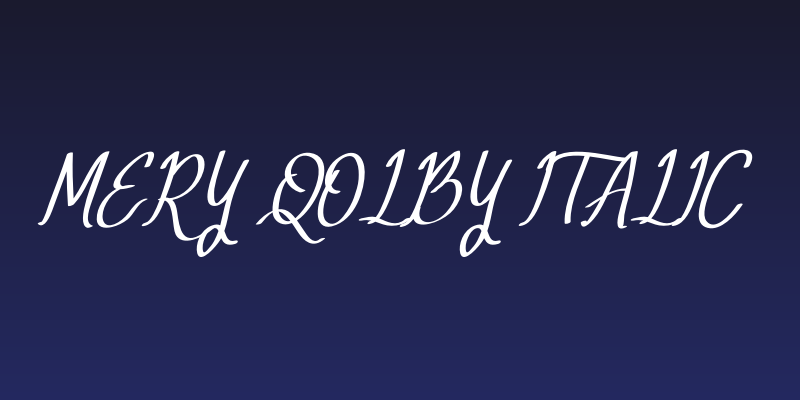 Mery Qolby Italic Social Header