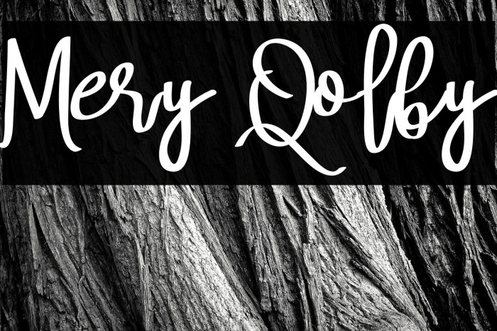 Mery Qolby Font examples