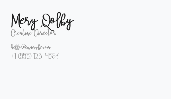 Mery Qolby Business Card