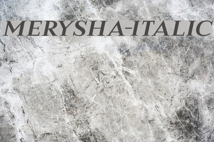 Merysha-Italic Font examples