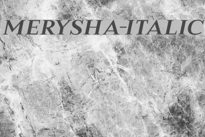 Merysha-Italic Example 2