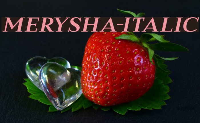 Merysha-Italic Font examples