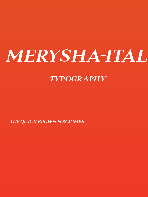 Merysha-Italic Poster