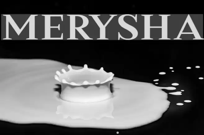 Merysha Font examples